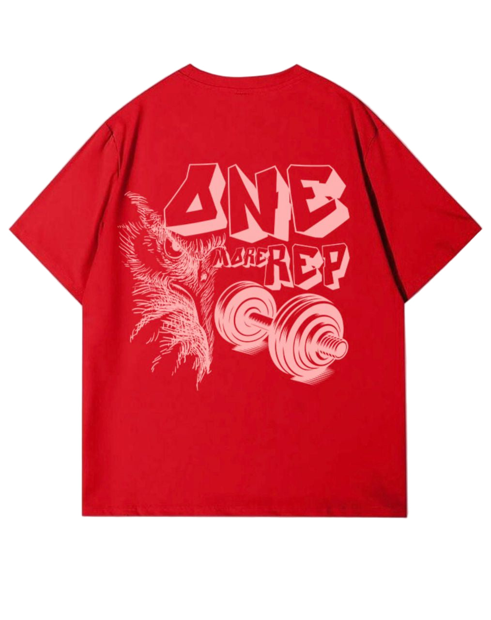 T-SHIRT BIG SIZE "EAGLE FIT" ROUGE ONE MORE REP
