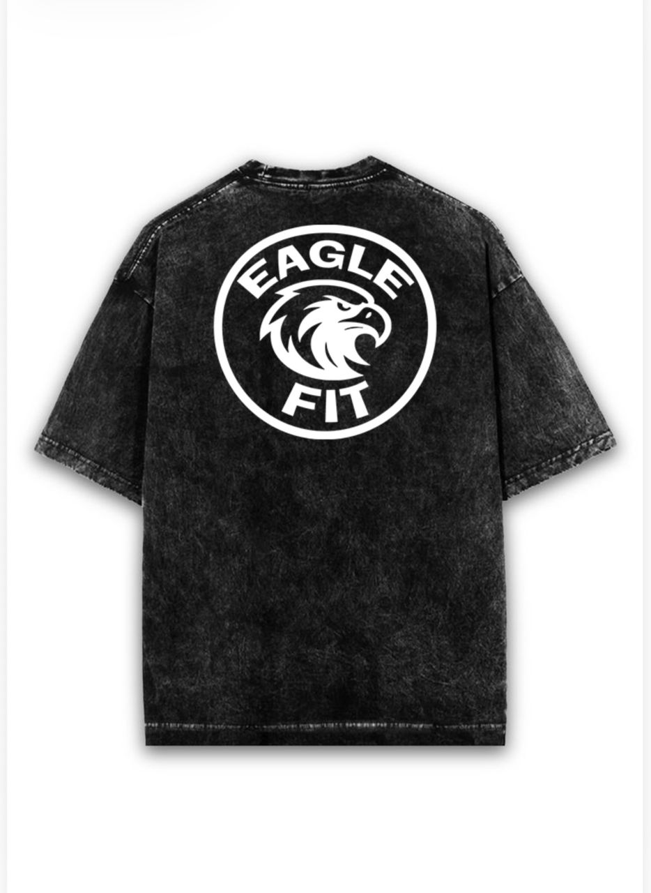 T-SHIRT BIG SIZE "EAGLE FIT" GRIS DÉLAVÉ