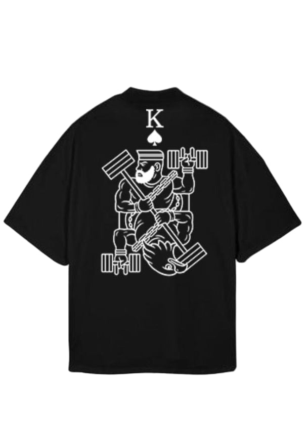 T-SHIRT BIG SIZE "KING OF KILOS" NOIR