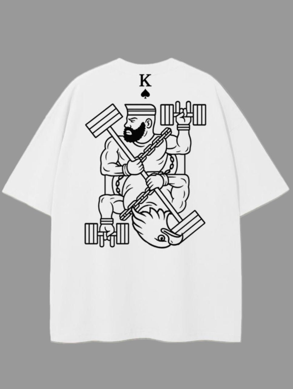 T-SHIRT BIG SIZE "KING OF KILOS" BLANC
