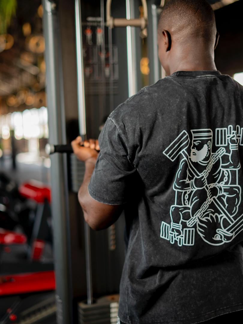 T-SHIRT BIG SIZE "KING OF KILOS" NOIR