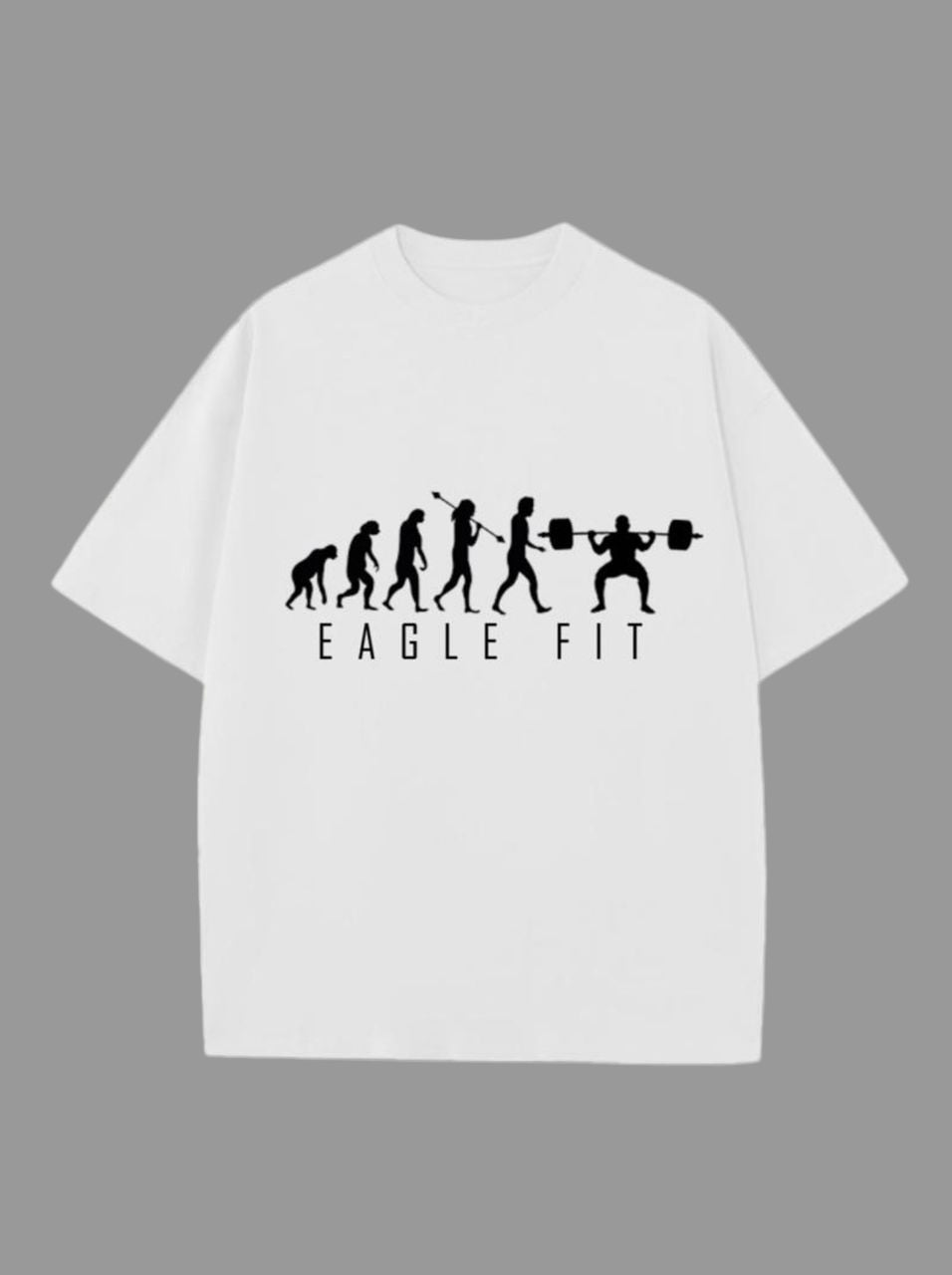 T-SHIRT BIG SIZE "PROGRESSION" BLANC